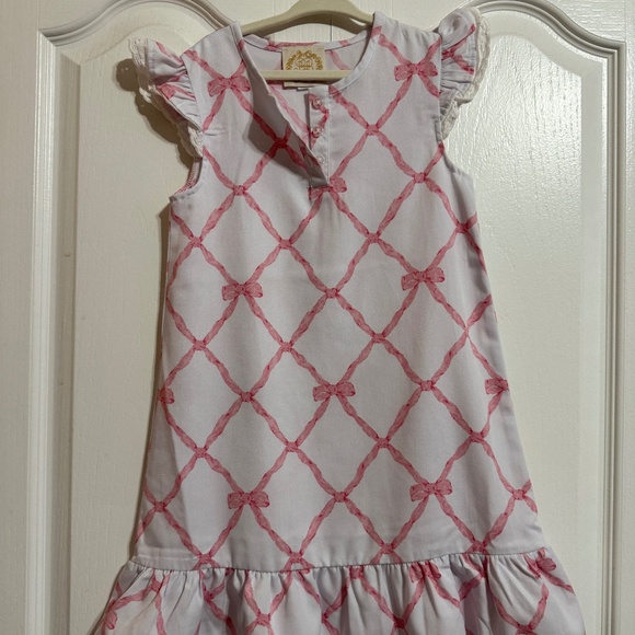 TBBC Marnie Morning Gown - Belle Meade Bow with White Eyelet Size 3T - Picture 1 of 2